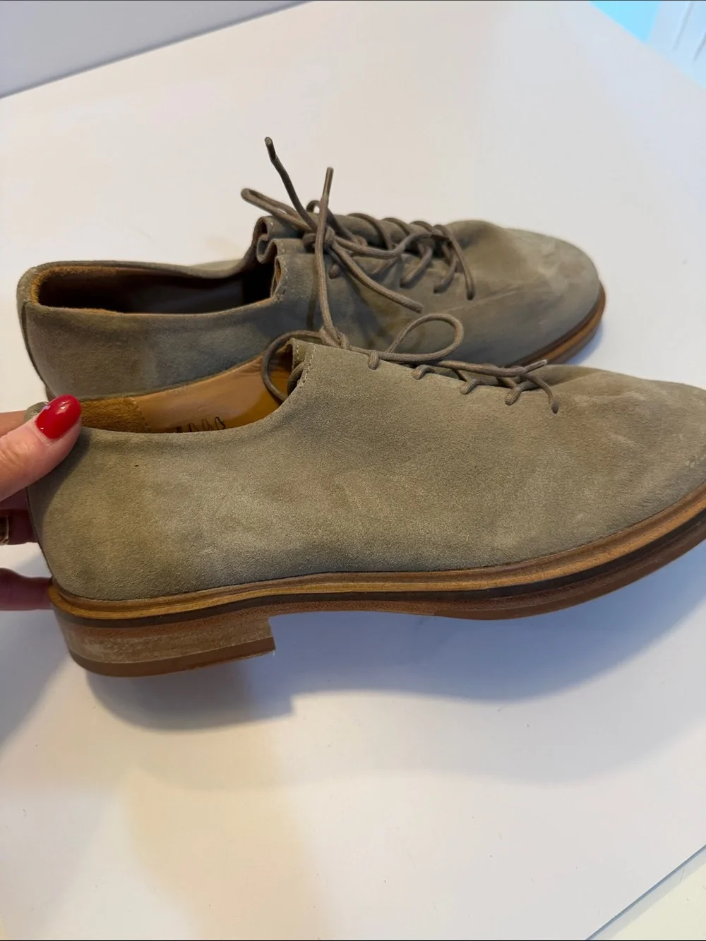 Jacques Soloviere Todd Snyder Taupe Suede Lace-Up Shoes Sz 42(9).  Tub8